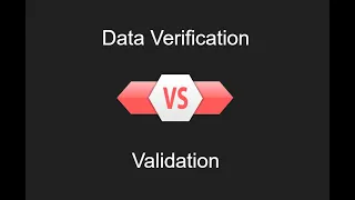 Data Verification Vs Validation