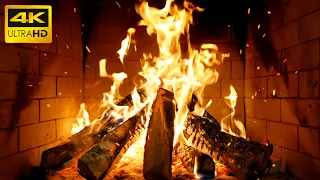 Fireplace Peace Ambience With Relaxing Flames And Gentle Wood Pops For Peaceful Holiday Season 