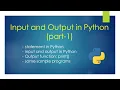 Input output function in Python part-1 Practice Programs Unit-2 Class-11 Computer Science