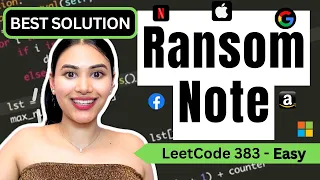 Ransom Note - LeetCode 383