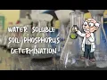 Determination of available soil phosphorus water soluble soil phosphorus determination