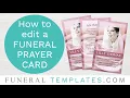 How to Edit a Funeral Prayer Card Funeral Templates
