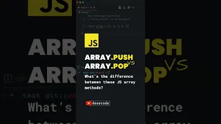 Array push vs Array pop in JavaScript