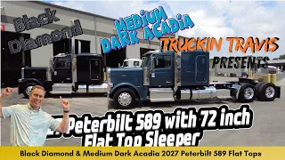 Black Diamond Medium Dark Acadia 2027 Peterbilt 589 Flat Tops