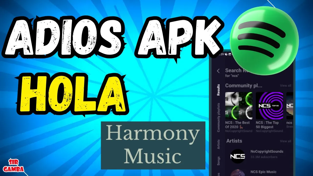 Tras el cierre de las APK de Spotify, He probado Harmony-Music, alternativa gratis y sin publicidad