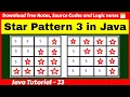 Star Pattern 3 - Triangle and reverse Triangle pattern with logic in Java Code Spark