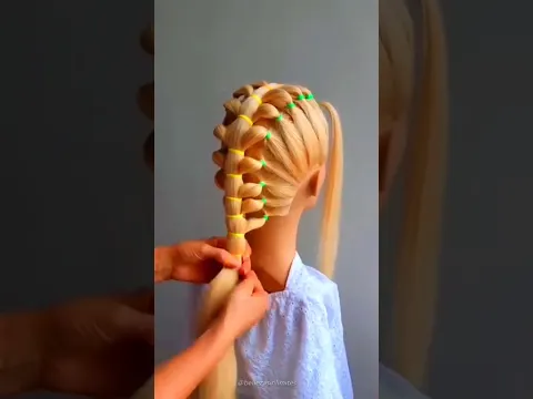 Peinado con Ligas fácil #ytshortsindia #newhairstyle #diyhairstyle