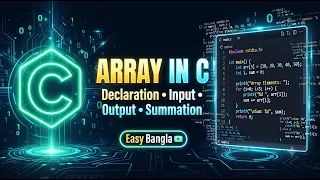 C Programming Array Tutorial in Bangla Array Declaration Input Output Summation