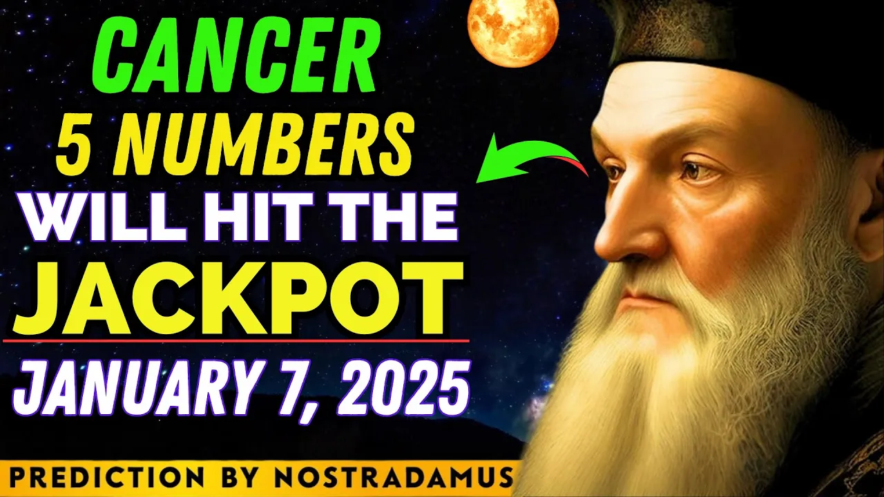 Outline Video Cancer ♋ Your 5 LUCKY NUMBERS to Hit The Jackpot 💰 in January 7, 2025!🌟| Buddhist Teachings
