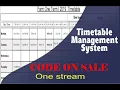 Time table management system code on sale