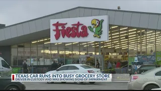 Seven people struck after car drives into Fiesta Mart in Houston