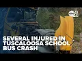 Several children bus driver injured in school bus crash in Tuscaloosa