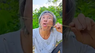 Kind Grandpa Eats Candy Skewers and the Funny Ending