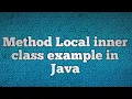 Method Local inner class example in Java