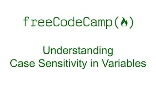Understanding Case Sensitivity in Variables - Free Code Camp