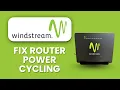 Windstream Router Power Cycling Internet Connection Fix