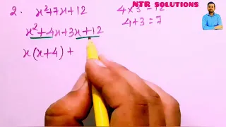 factorise - x 7x 12