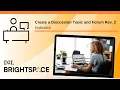 Create a Discussion Topic and Forum Rev 2 Instructor