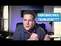 Why is varchar max getting truncated