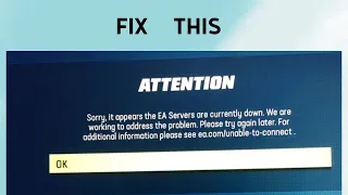 How to Fix Sorry it appears the EA Servers are currently down in Madden NFL 24