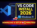 VS Code Download Install in Windows 11 2026 VS Code Setup Tamil Beginners Guide