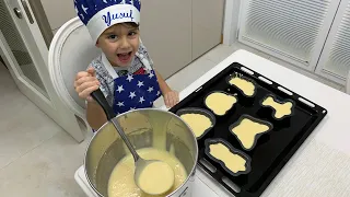İKİ RENKLİ KEK 3 yumurta 1 su bardağı toz şeker 1 su bardağı süt Yarım su bardağı sıvıyağ Yarım çay . 