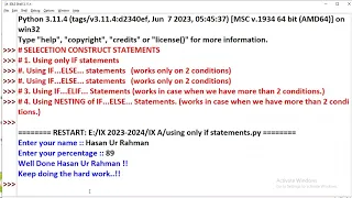 Title Selection Construct Statements in Python