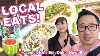 FOOD TOUR of KAPOLEI COMMONS Kapolei Koolina Oahu Hawaii Local Eats