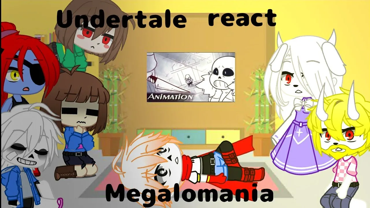 Undertale react megalovania animation|Gacha club|
