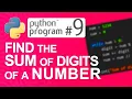 Python Program Find the Sum of Digits of a Number Python Programming