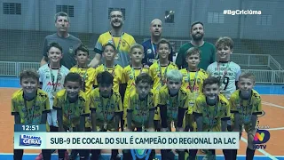 Cocal do sul sub-9 é campeão invicto da lac: sub-11 e sub-13 na final