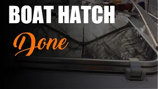 #51 Hatch installed the new chainplates arrived with the cold winter, sailboat work on progress.