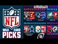 NFL WILD CARD PICKS NFL PLAYOFF PICKS 2022