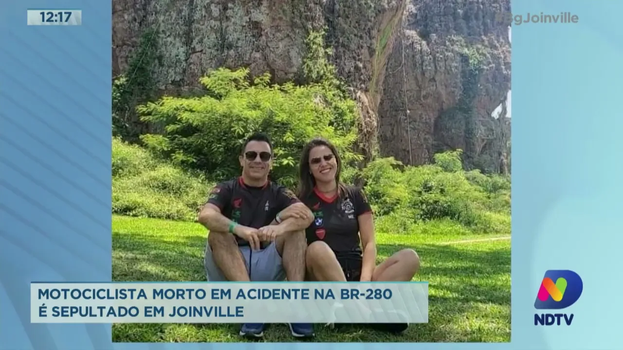 Motociclista morto em acidente na BR-280 é sepultado em Joinville
