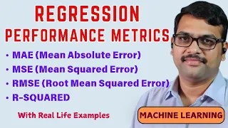 Regression Performance Metrics in Machine Learning || MAE, MSE, RMSE & R² || Machine Learning