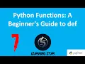 2-1 Python Functions A Beginner s Guide to def total time until now 9 27