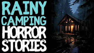 True Rainy Camping Scary Horror Stories for Sleep | Black Screen With Rain Sounds