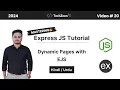 Express JS Tutorial Dynamic Pages with EJS URL Parameters Common Pages