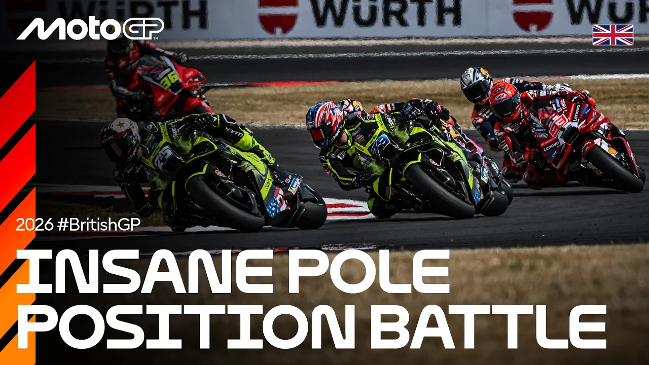 Crazy fight for pole position in the last 5 minutes of MotoGP Q2 🔥 | 2026 British GP