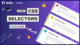 Learn CSS Selectors by Building Alert Components 2021 in 21 minutes CSS tutorials