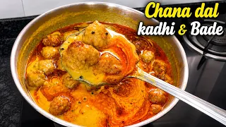 Traditional Chana Dal Kadhi, Bade, Pakouri & Jeera Rice in 30 mins 