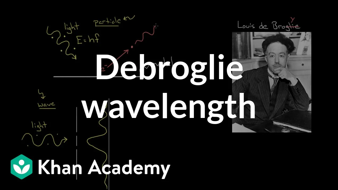 De Broglie wavelength | Physics | Khan Academy