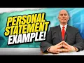 PERSONAL STATEMENT EXAMPLE The PERSONAL STATEMENT TEMPLATE for Job Applications Interviews