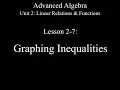 Lesson 2-7 Graphing Inequalities