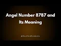 Angel Number 8787 and Its Meaning 8787 Meaning