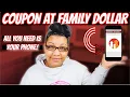 FAMILY DOLLAR COUPONING TUTORIAL on How To USE THE FAMILY DOLLAR APP to COUPON SMART COUPONS
