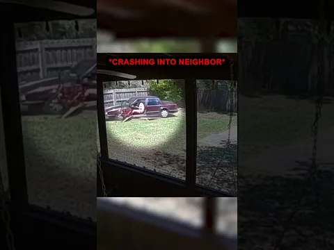 He Drove Straight Through Her Fence😳