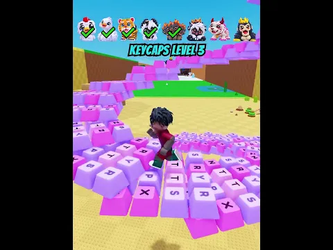 Keycaps asmr levels vs massive bosses in roblox ishowspeed, techy & foltyn #roblox #usa #stealanegg
