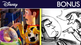 Toy Story Côte à Côte | Scène « Tomber avec panache » | Storyboards vs Film