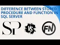 80 Difference between stored procedure and function in sql server